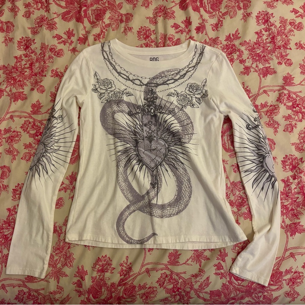 BDG Edgy Graphic Long Sleeve Top